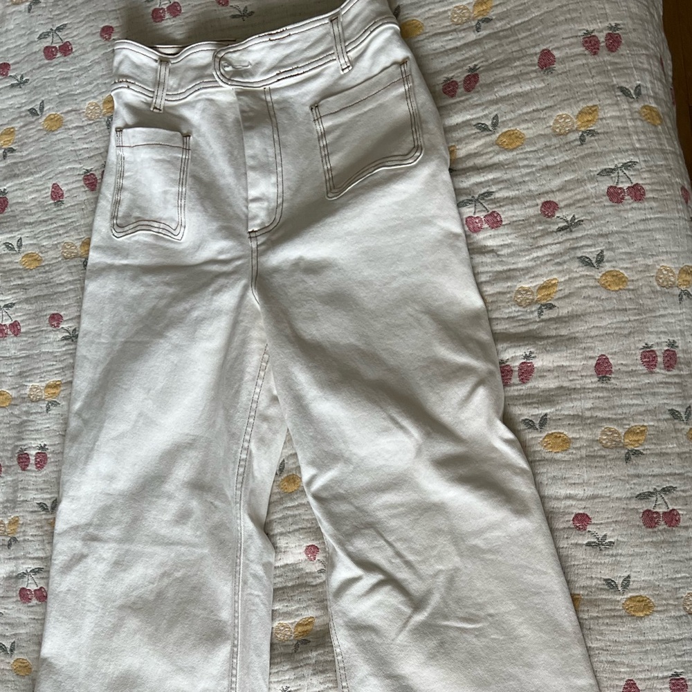 Brand Wide Leg white Jeans